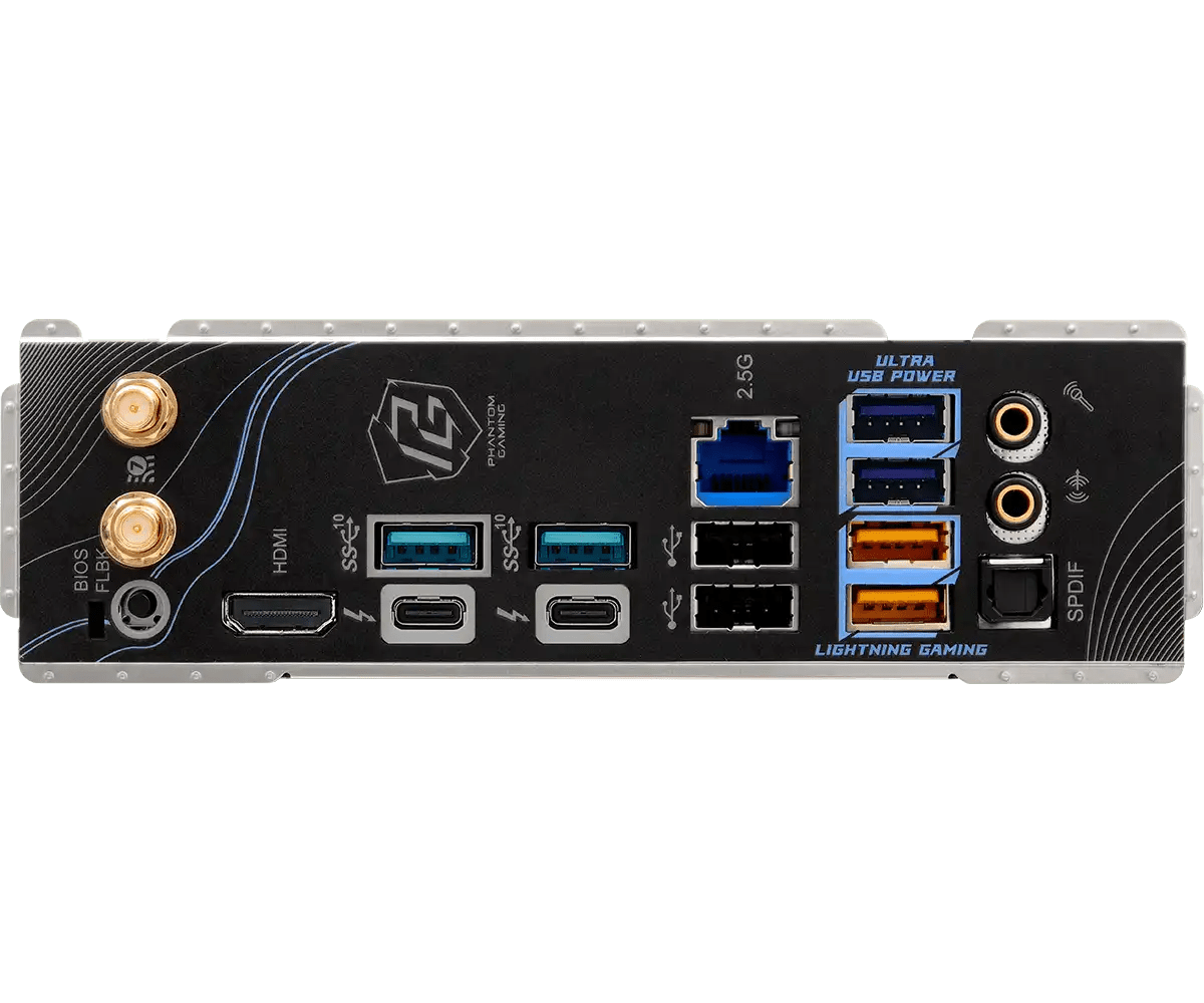 ASRock PHANTOM GAMING Z890 Riptide WiFi LGA1851 Socket Gaming Motherboard - Vektra Computers LLC ASRock PHANTOM GAMING Z890 Riptide WiFi LGA1851 Socket Gaming Motherboard - Vektra Computers LLC